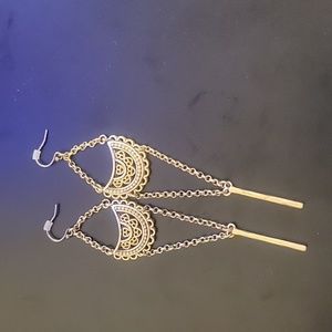 Paisley mixed metal Lucky Brand earrings